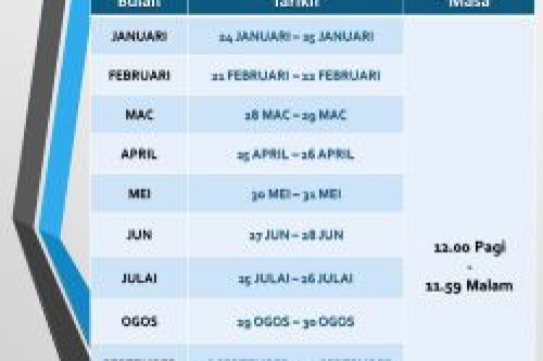 TAKWIM PENYELENGGARAAN INFRASTRUKTUR ICT TAHUN 2026