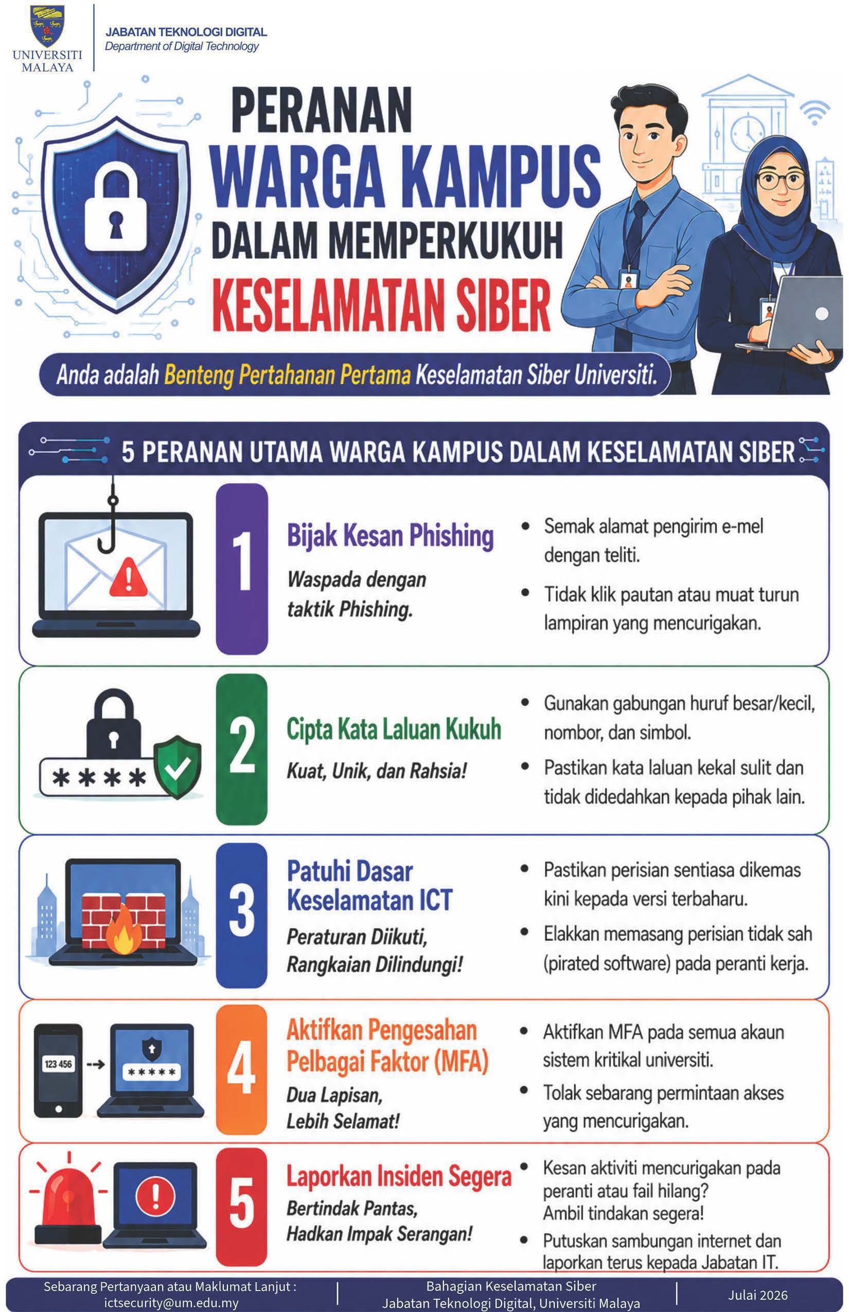 Hebahan Bulanan Kesedaran Keselamatan Siber: Peranan Warga Kampus dalam Memperkukuh Keselamatan Siber
